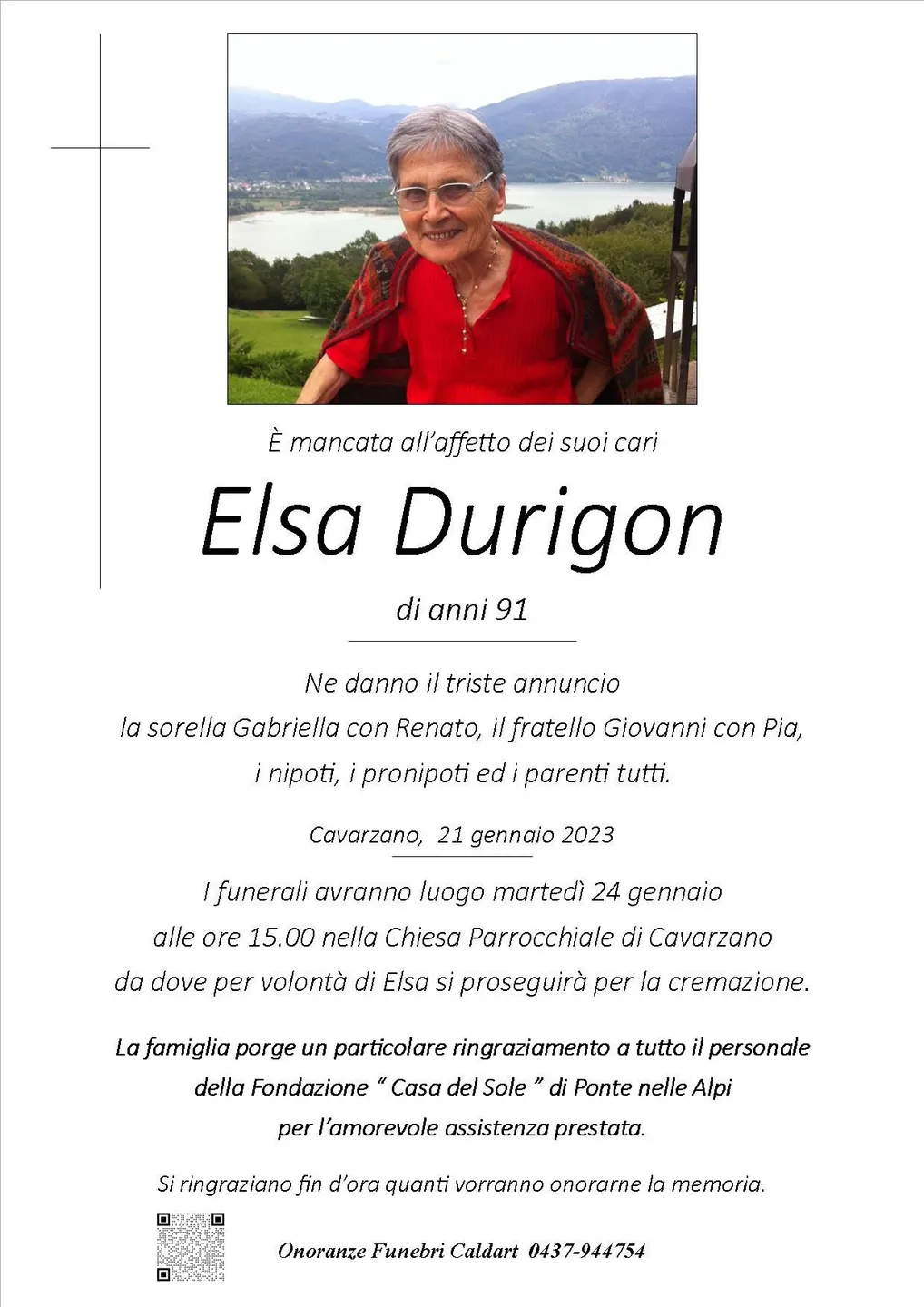 Epigrafe di Elsa Durigon