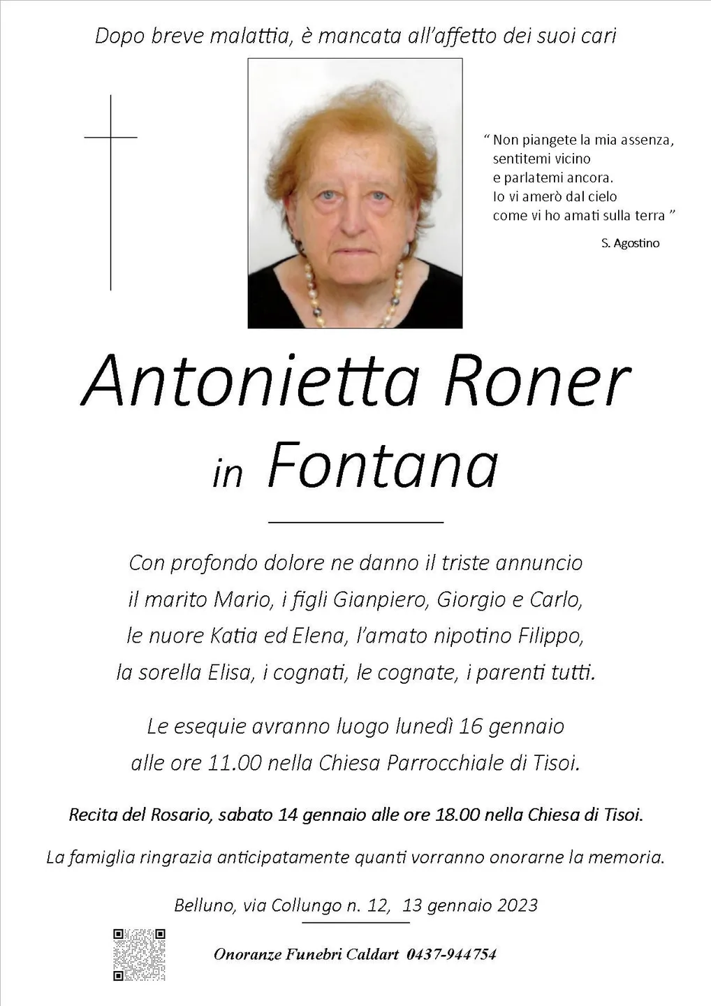 Epigrafe di Antonietta Roner Fontana