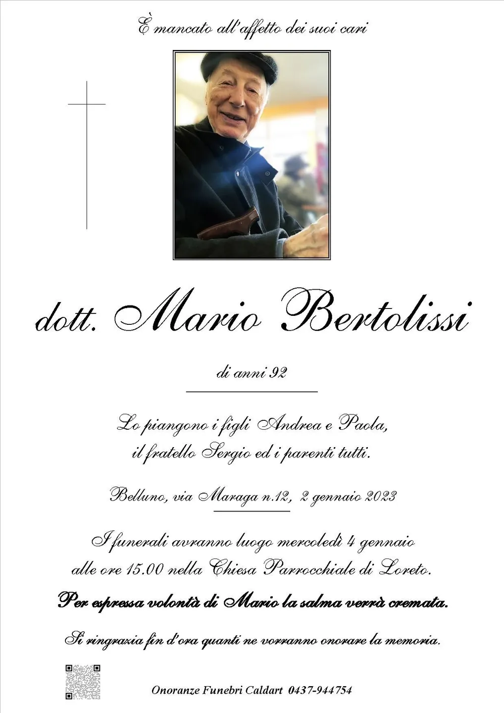 Epigrafe di Mario Bertolissi