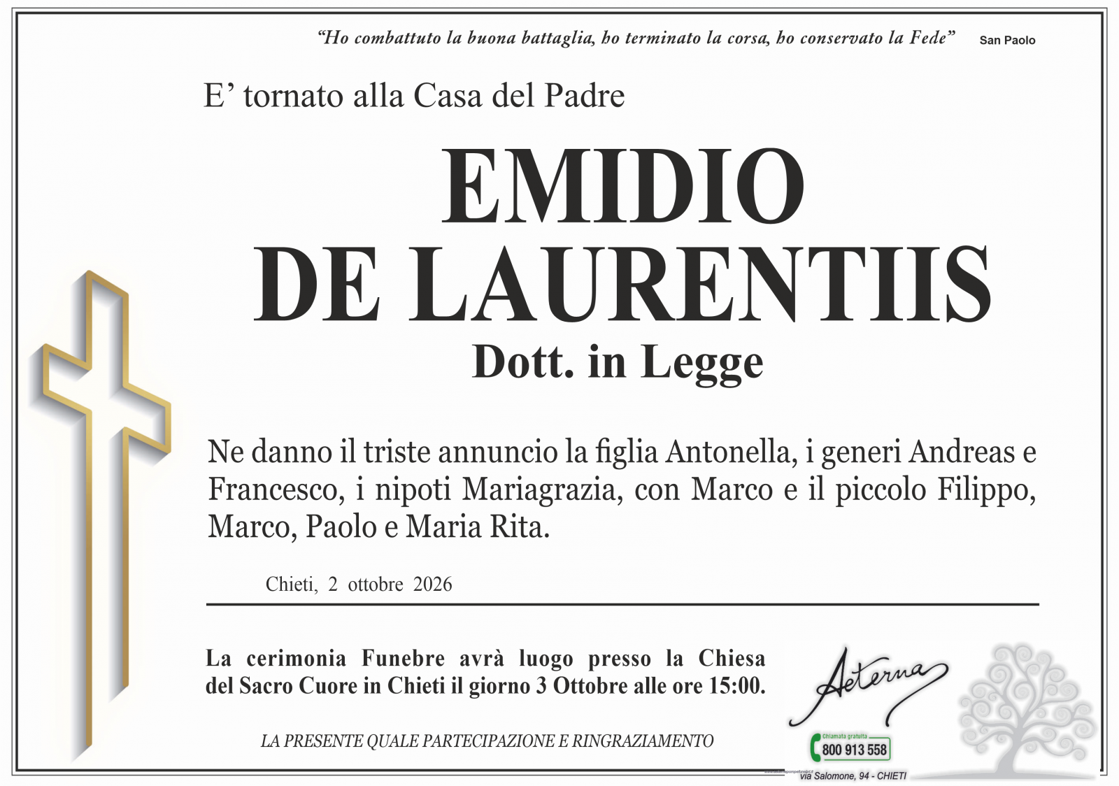 EMIDIO DE LAURENTIIS