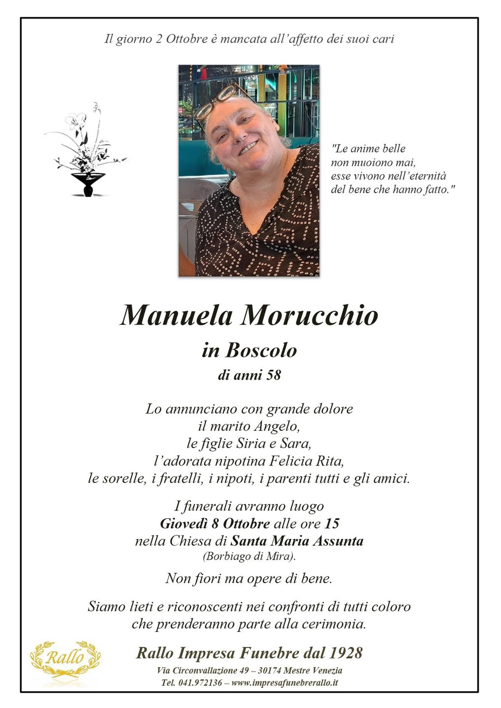 Manifesto di Manuela Morucchio