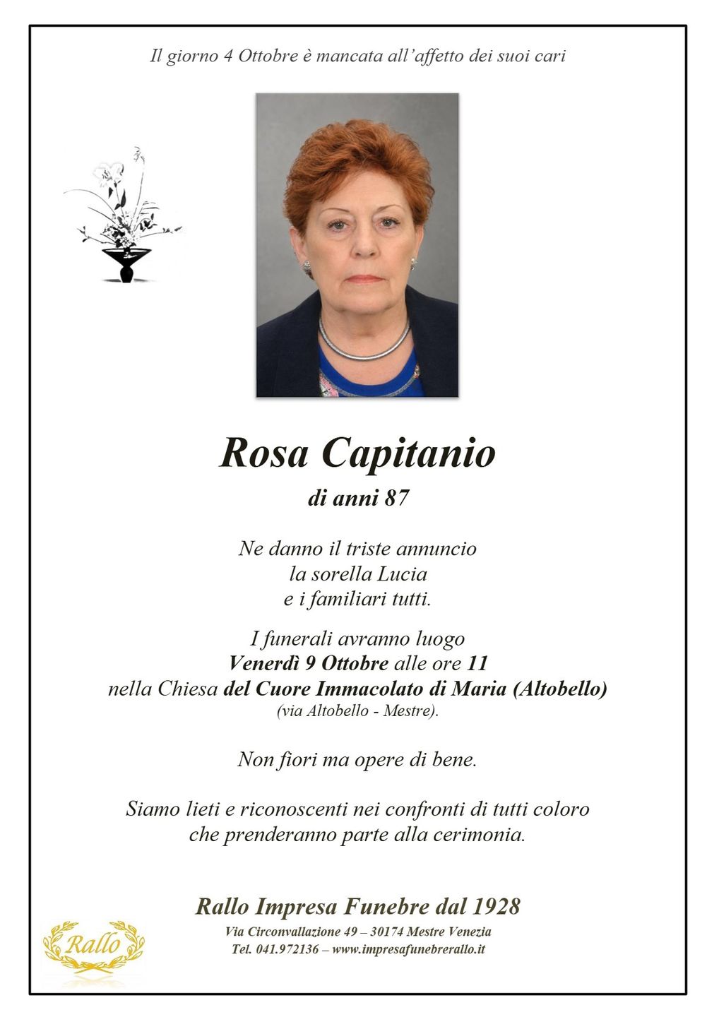 Manifesto di Rosa Capitanio