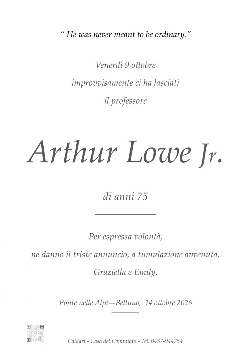 Epigrafe di Arthur Lowe Jr.