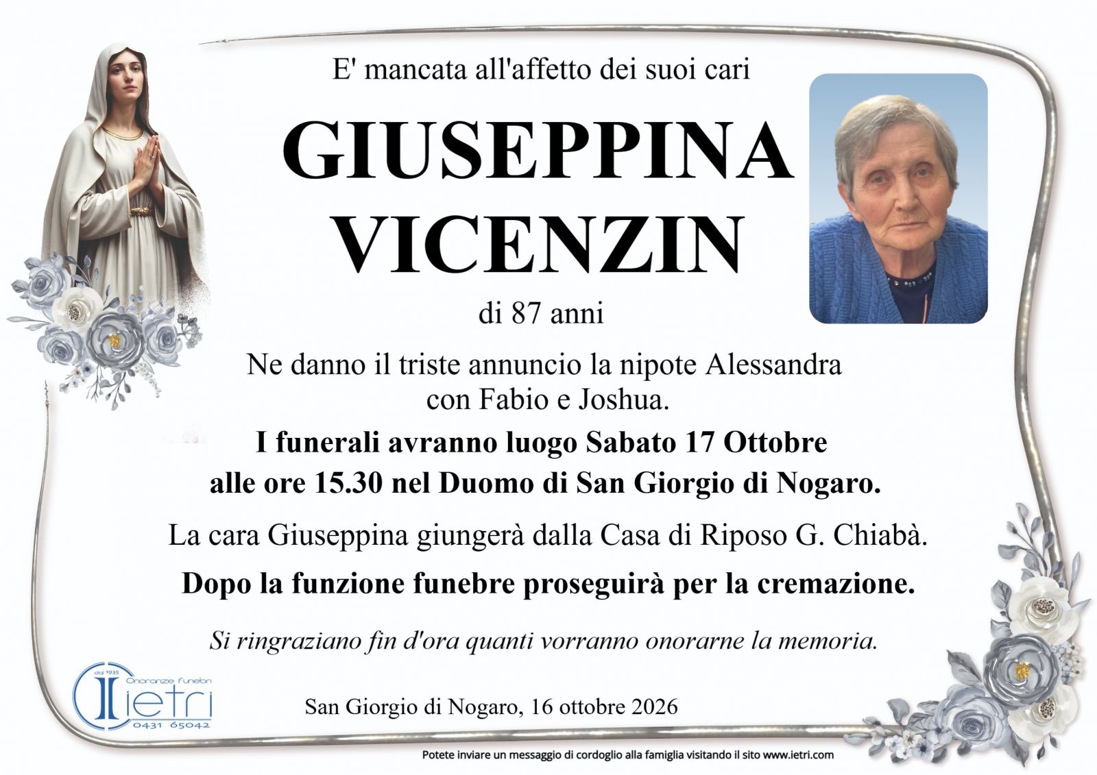 GIUSEPPINA VICENZIN 