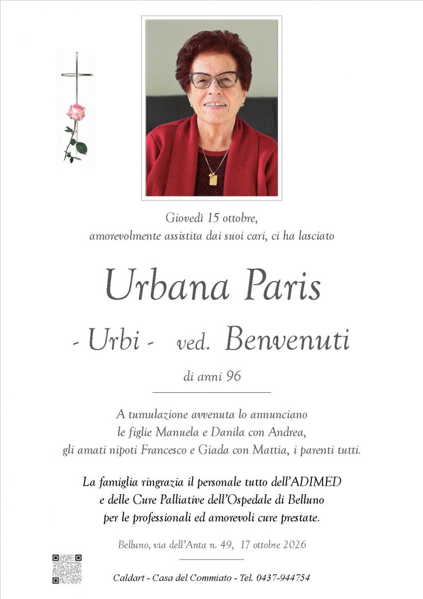 Epigrafe di Urbana Paris