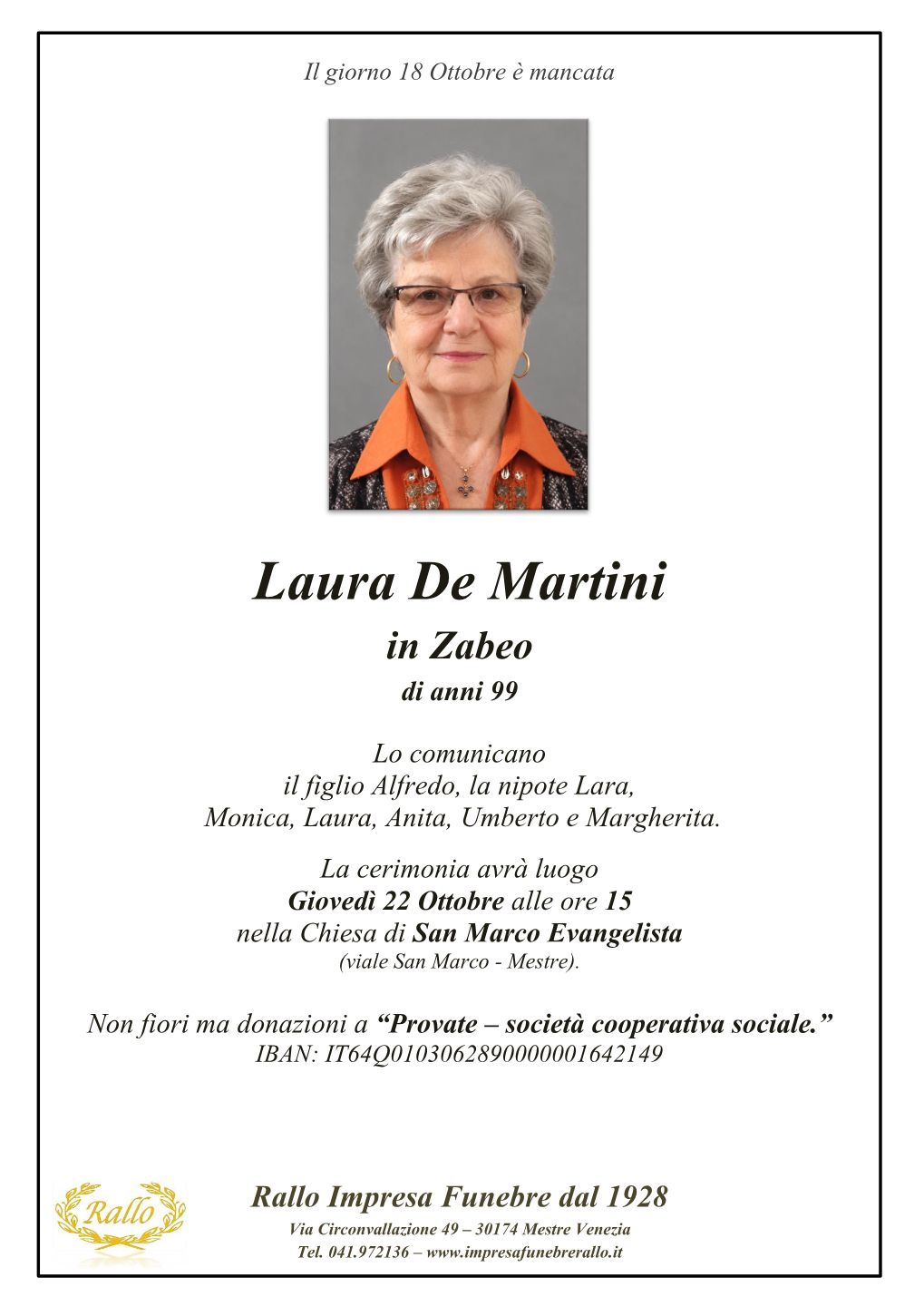 Manifesto di Laura De Martini