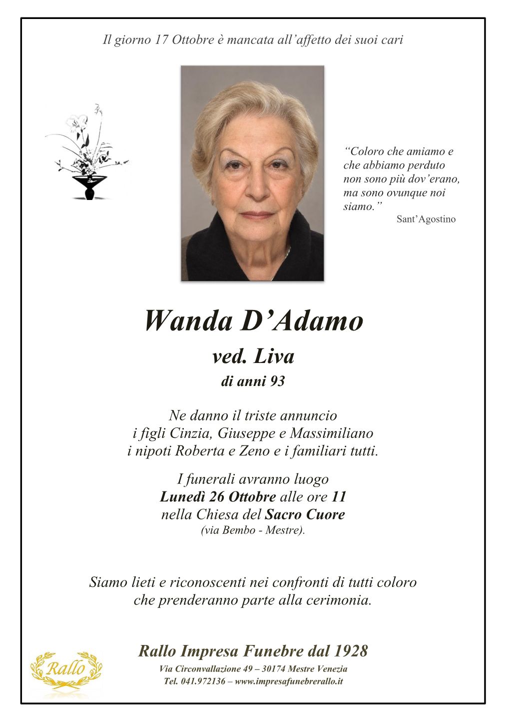 Manifesto di Wanda D'Adamo