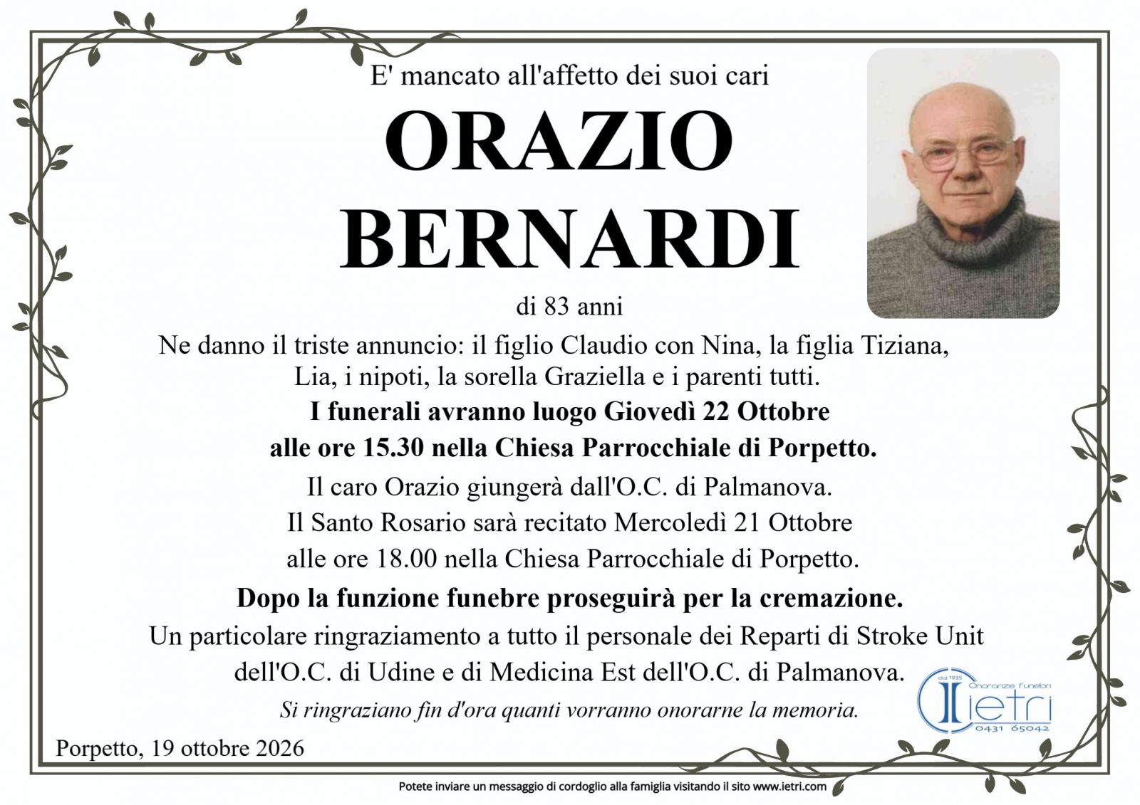 ORAZIO BERNARDI