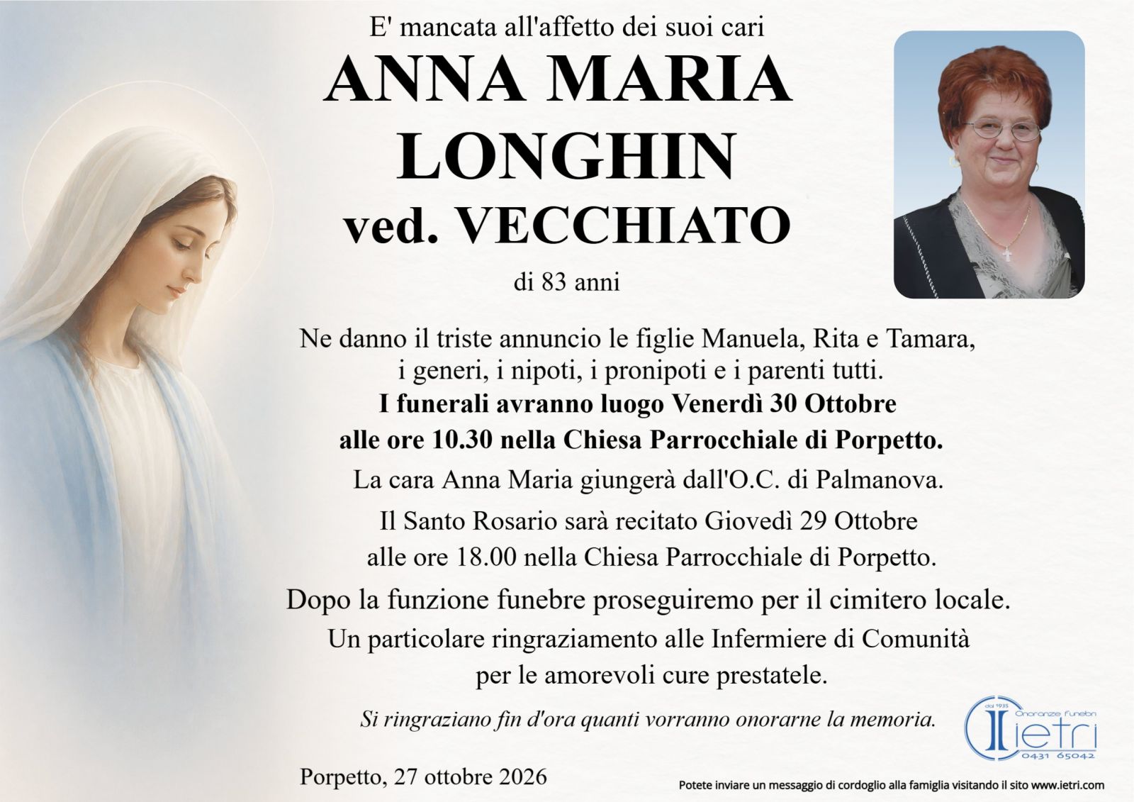 ANNA MARIA LONGHIN