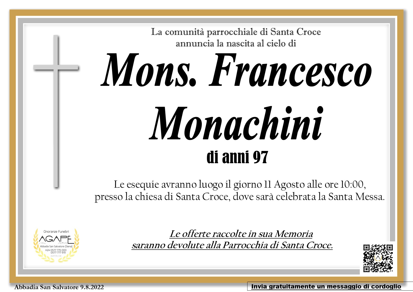 Mons. FRANSCESCO MONACHINI