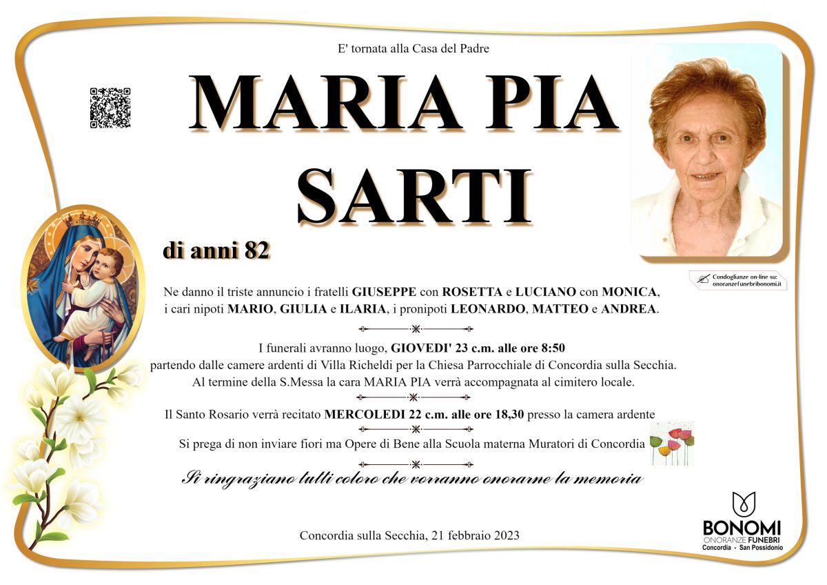 MARIA PIA SARTI