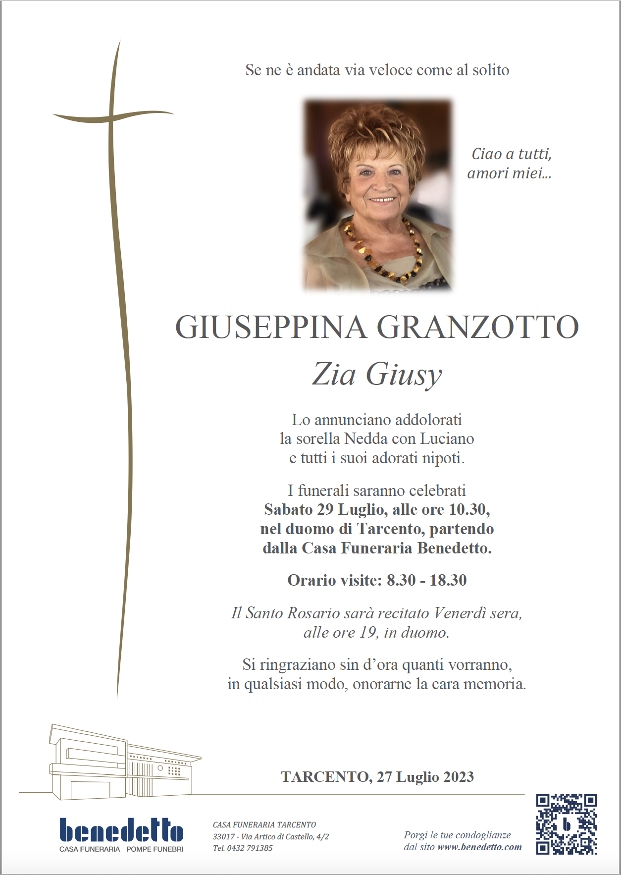 GIUSEPPINA GRANZOTTO