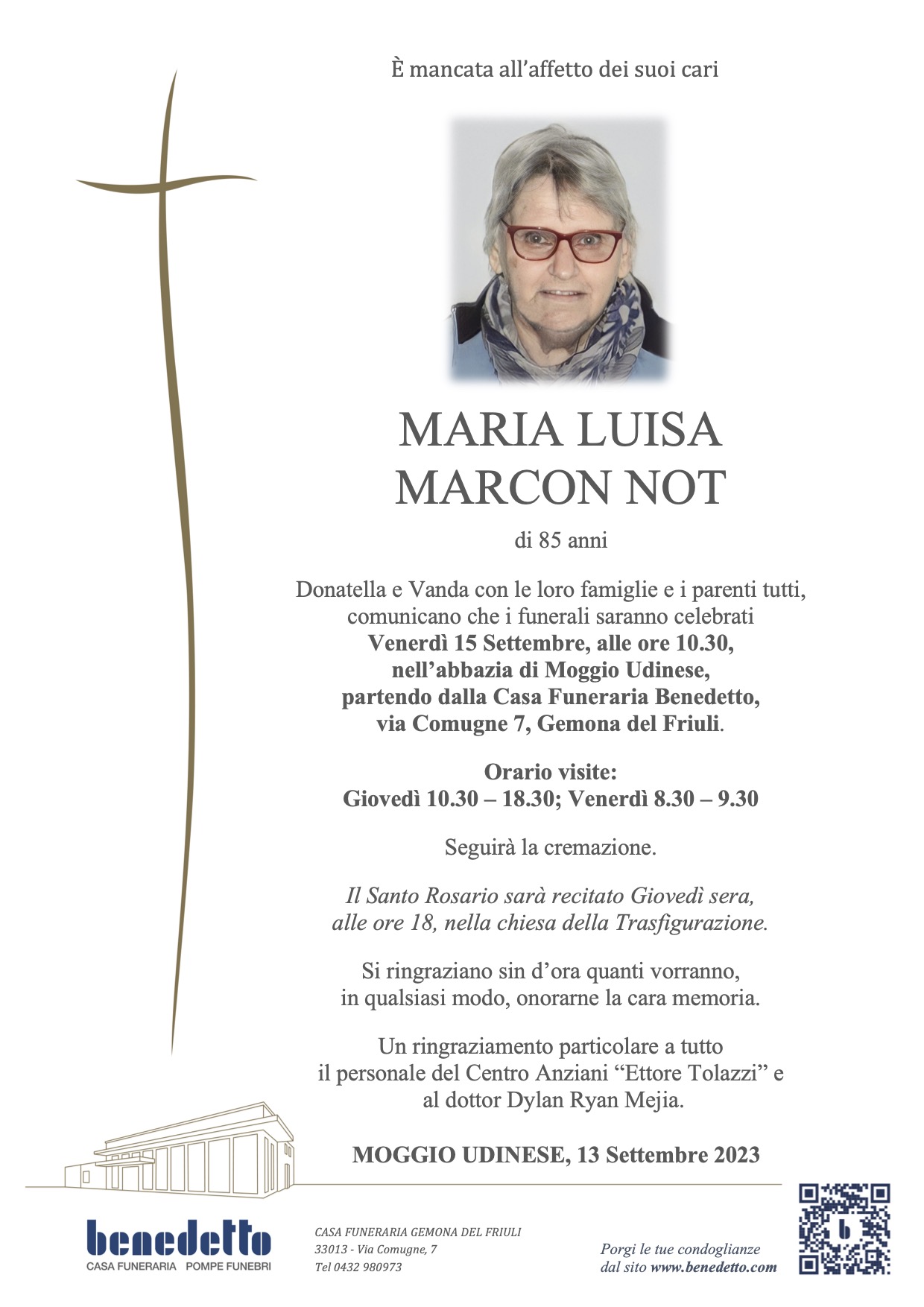 MARIA LUISA MARCON NOT