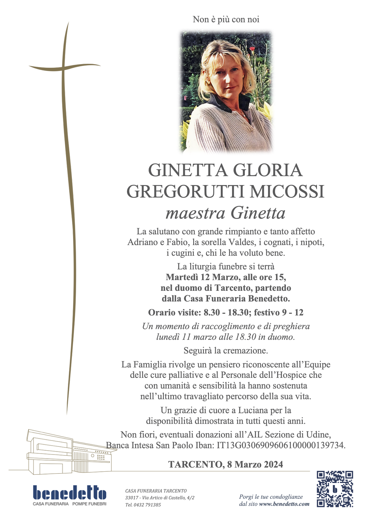 GINETTA GLORIA GREGORUTTI MICOSSI