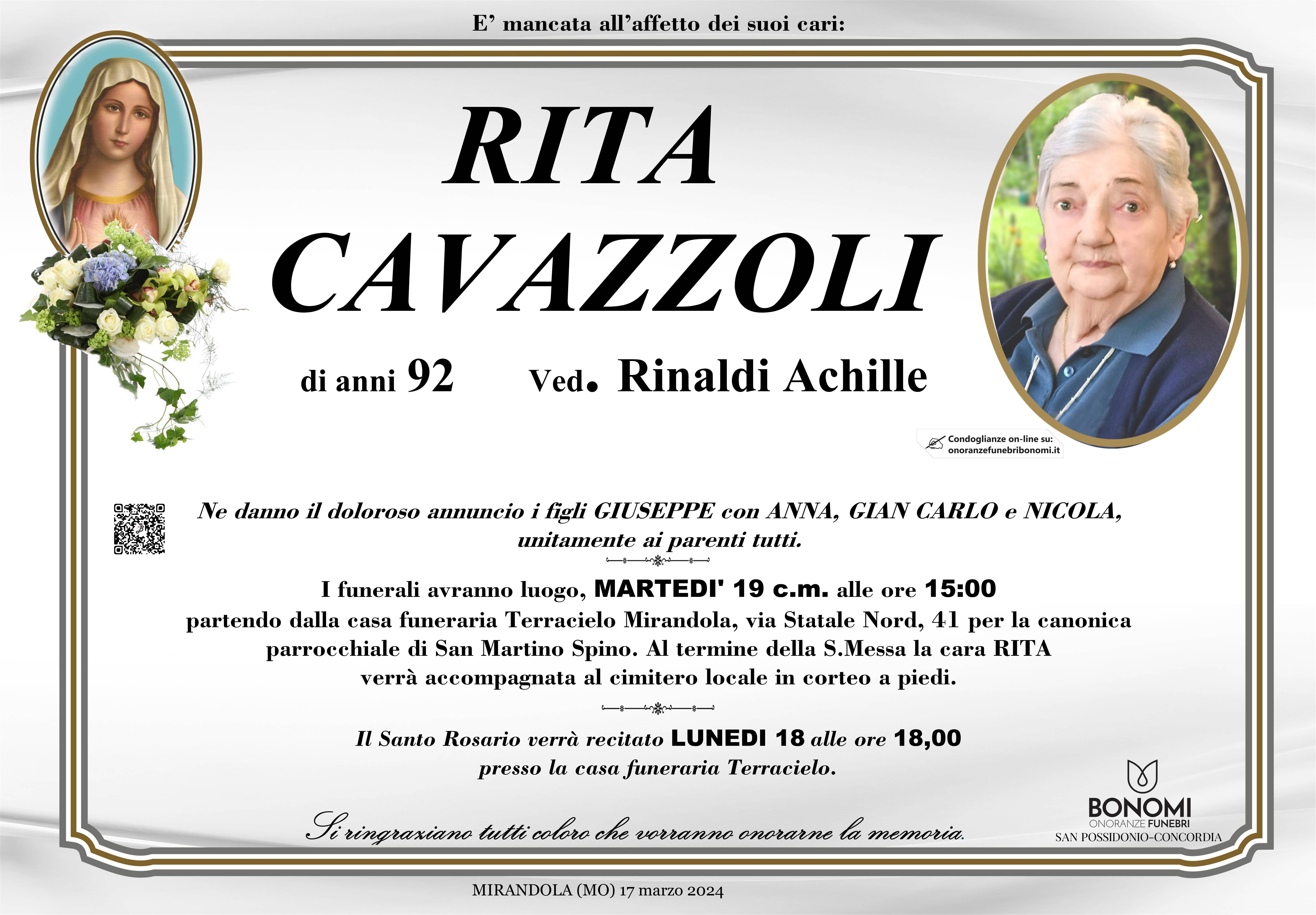 RITA CAVAZZOLI